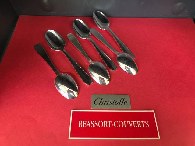 Lot 6 cuillères à cocktail Christofle en métal argenté - Prix: 45 euros