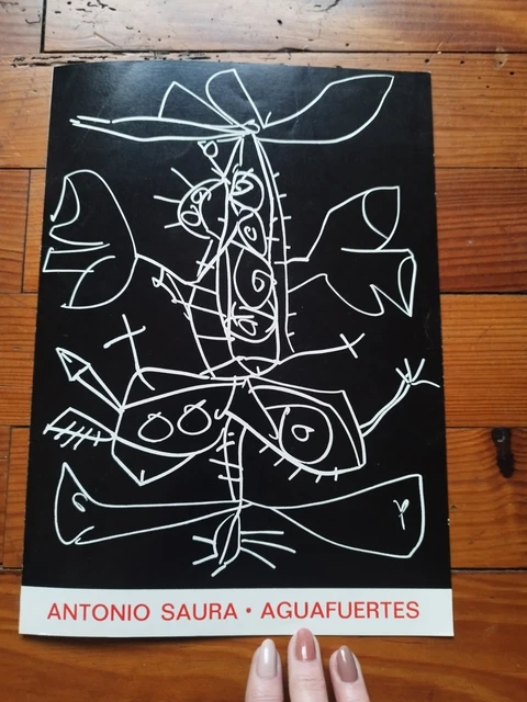 Invitation Originale Antonio Saura Galerie Benador Genève 1976 œuvre Gravée Rare