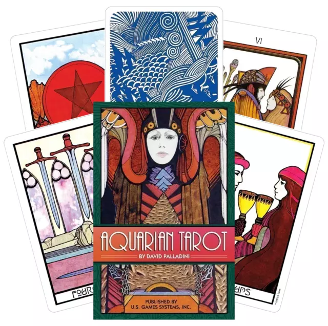 Aquarian Tarot Deck Cards David Palladini Esoteric Telling Us Games Systems AQ78