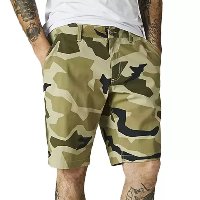 Fox Racing Homme Essex Camouflage 2.0 Vert Short Vêtements Habillement Moto