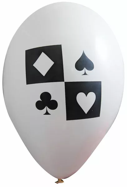 10 Zoll Casino Poker - Karte Nacht Party Latex Ballons Dekoration x 6 3