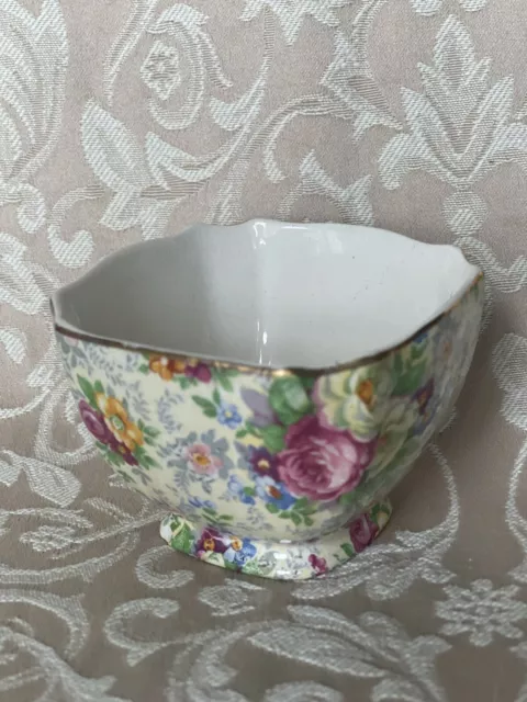 Lord Nelson Ware Floral Rose Time Chintz Sugar Dish Made In England 2