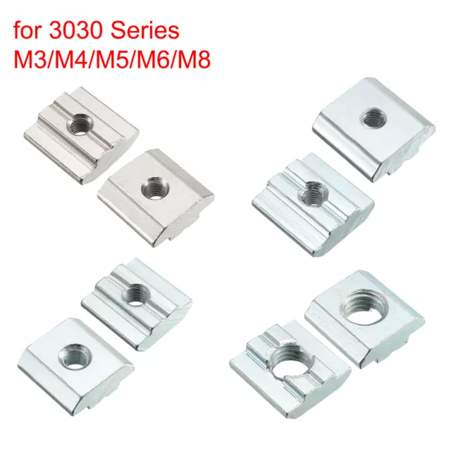 M3/M4/M5/M6/M8 Slide in T-Nut for 3030 Series T Slot Aluminum Extrusions Profile