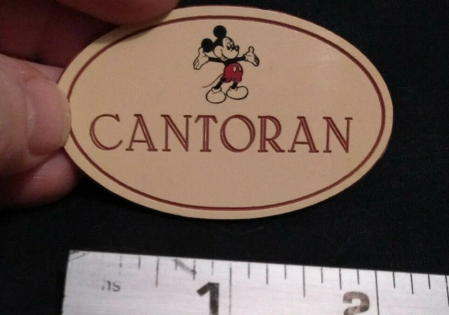 1970S 1980S DISNEY DISNEYLAND Mickey Mouse Cast Member Name Tag Badge 1970S 1980S DISNEY DISNEYLAND Mickey Mouse Cast Member Name Tag Badge