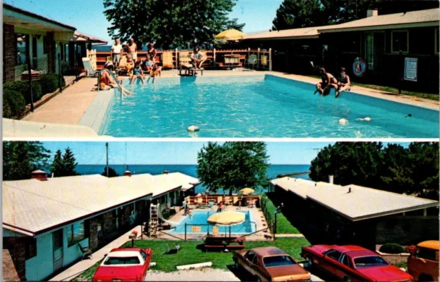 Postcard Beachcomber Motel & Apts Port Austin Michigan MI Multi View