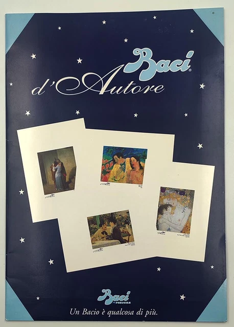 cartellina folder BACI Perugina D'AUTORE 4 stampe Hayez Manet Klimt Gauguin