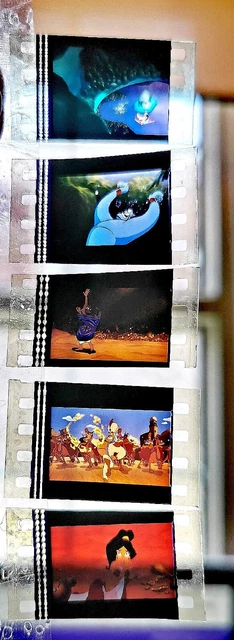 ALADDIN 1992 WALT DISNEY 35mm set of 5 loose cells rare original set H ...