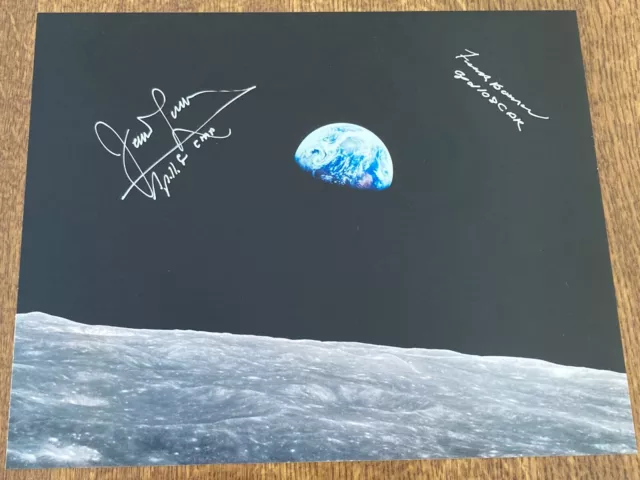 Frank Borman & Jim Lovell Apollo 8 Signed 10 x 8 Photo *Zarelli Space LOA*