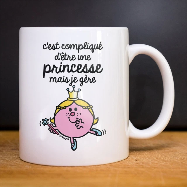Mug Personnalisable Princesse Avec Prénom - Céramique Blanche - Réf 323 - Neuf