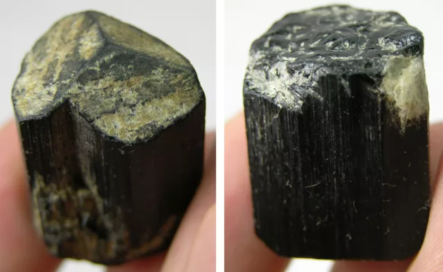 81.35ct Brazil 100% Natural Terminated Black Tourmaline Crystal Specimen 16.25ct