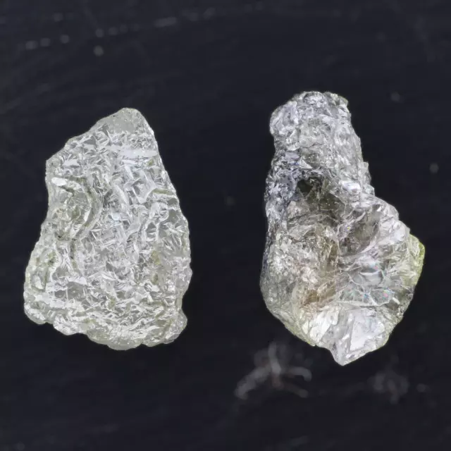 Natural Rough Loose Diamond 2 Diamond Pair Uncut Raw White Grey African Diamond