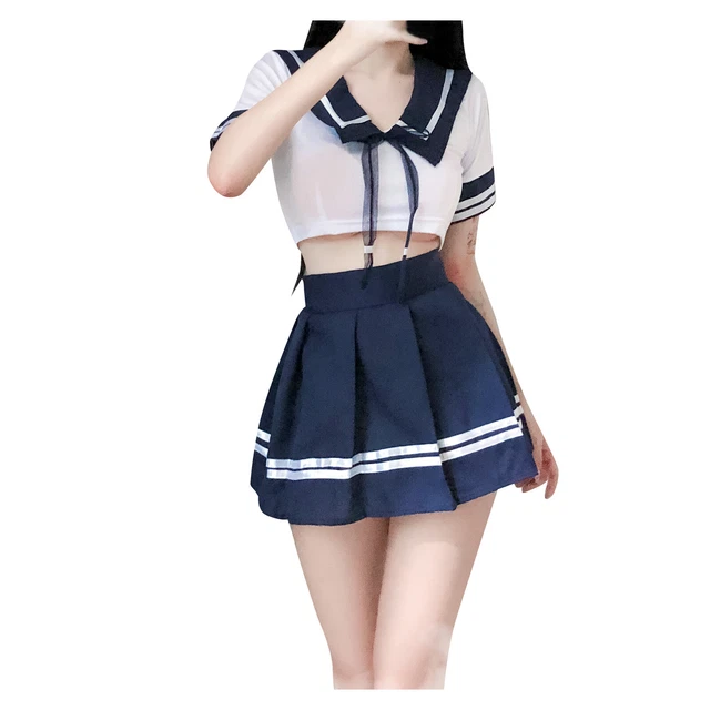 Kleid Damen Frauen Spitze Minirock Frauen Outfit Mädchenschule Damen Unterwäsche
