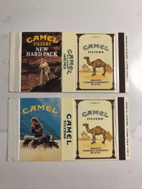 Camel Cigarettes Lights Hard Packs Lot of 2 Matchbook Covers 1982