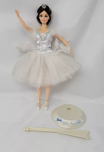 Barbie as the Swan Queen from Swan Lake Ballet, w/Stand REMOVED FROM DAMAGED BOX