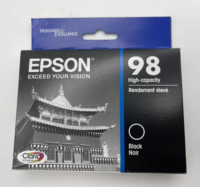 Genuine Epson 98 Black Ink Cartridge T098120 BestBy 11/2023 High Capacity Sealed