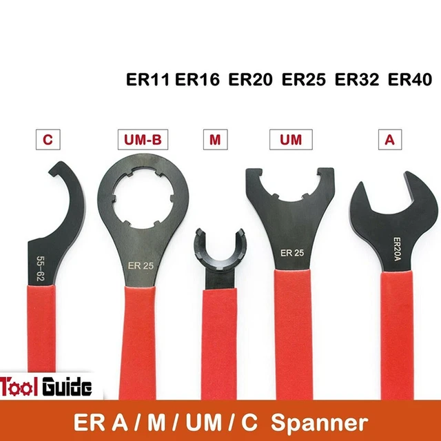 ER8/ER11/ER16/ER20/ER25 ER32 ER40 A/M/UM-B-C Nut Collet Chuck Wrench Spanner