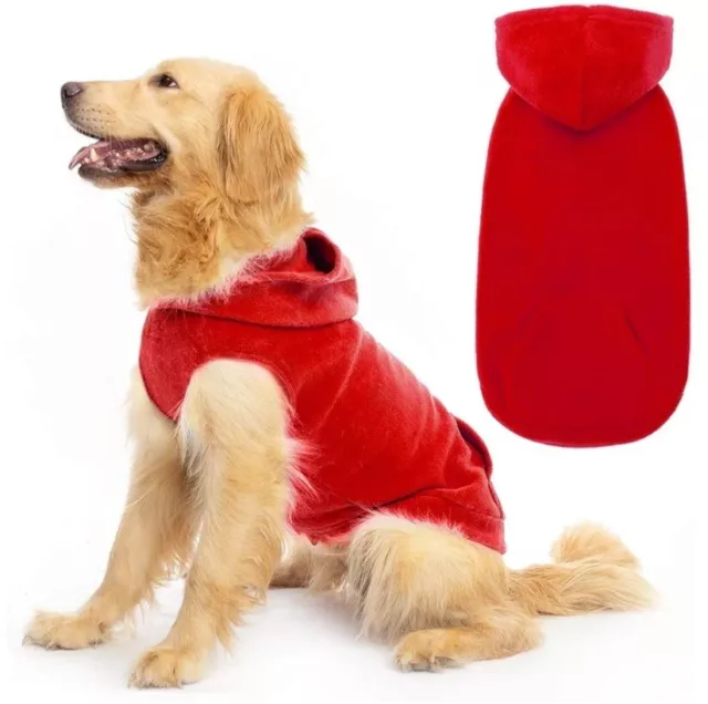 EXPAWLORER Dog Hoodie with Pocket, Polar Fleece Dog Sweatshirt