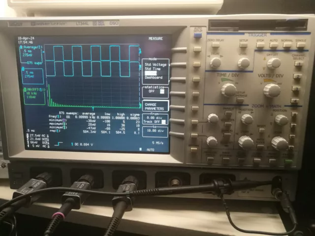 Oscilloscope 4 canaux 500MHz - LECROY WAVERUNNER LT344L + 4 sondes Lecroy PP006