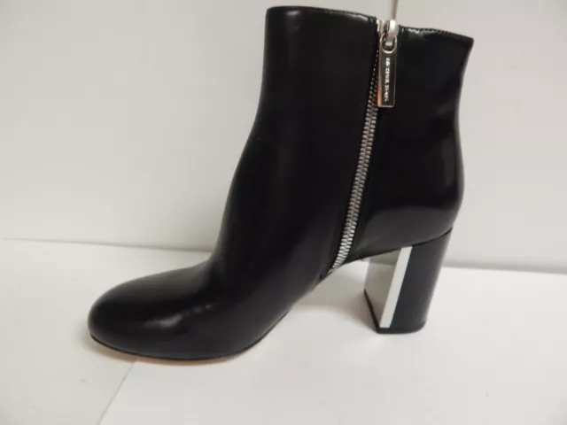 Michael Kors Vivi Leather Ankle Boot 5.5 M Black  New w/Box 2