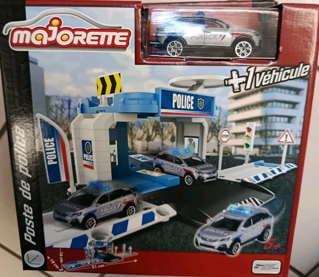 Coffret Poste Police Matchbox - Avec Hélicoptère Et Voiture Police - Jouet 3 Ans