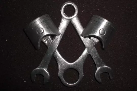 freemason piston and wrench masonic pin