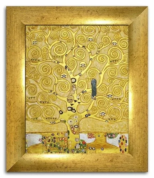 Gustav Klimt - Lebensbaum - Kunstdruck auf Leinwand - mit Rahmen 26x31cm