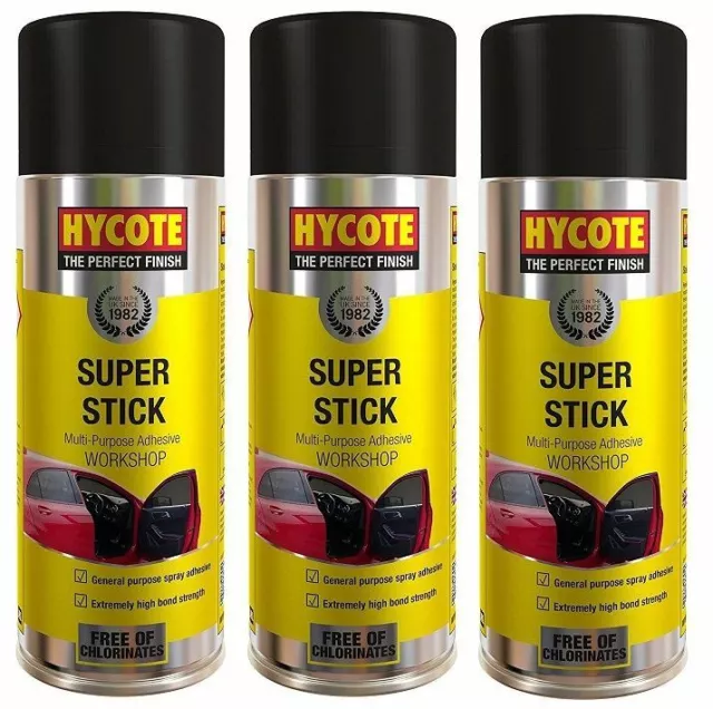 Hycote Workshop Super Stick Multi Purpose Adhesive - 400ml x 3