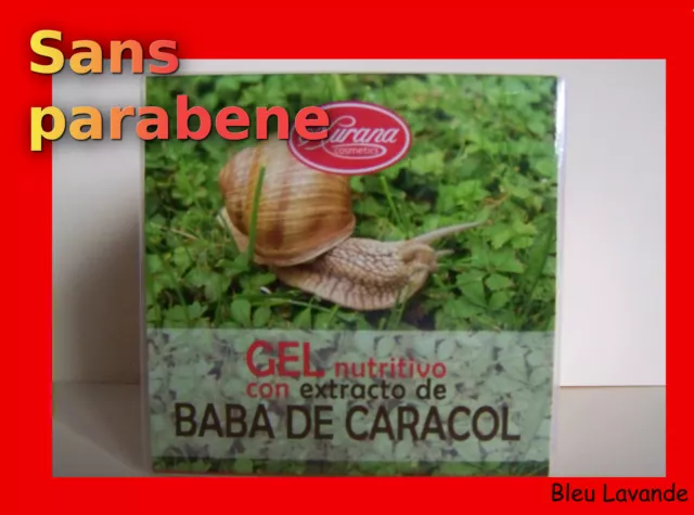 BAVE D'ESCARGOT : GEL NUTRITIF ANTI-RIDE REVITALISANT. Rides, acné, teint terne