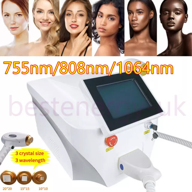 Professionnel Machine d'épilation Tattoo 3 Waves Diode Laser 755nm 808nm 1064nm