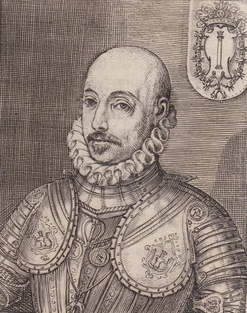 XVII Portrait Marcantonio Column Duke Paliano Vice King Sicily Admiral Pie V 1646