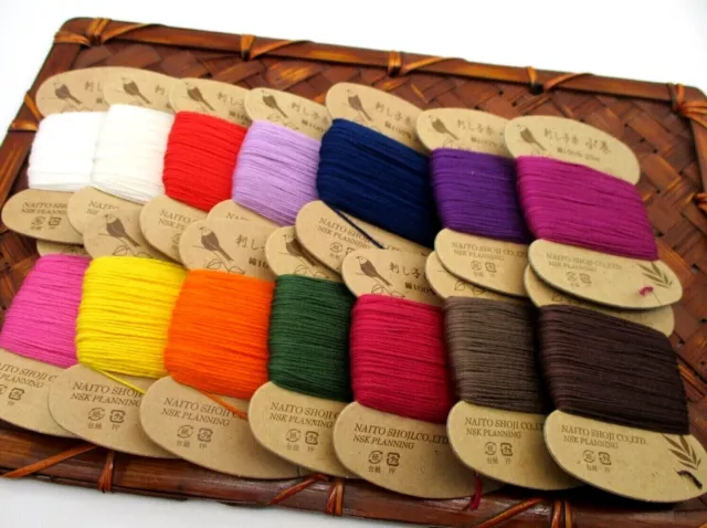 Naska Japanese SASHIKO Embroidery Thread 15 Colors 25m