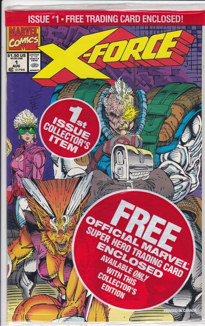 X-Force #1 Nm Sealed W/Deadpool Rookie Card Rob Liefeld Marvel Comics
