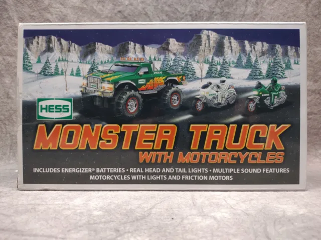 Vintage HESS Monster Truck Motorcycles 2007 Advertising Promo Toy Light Up Sound
