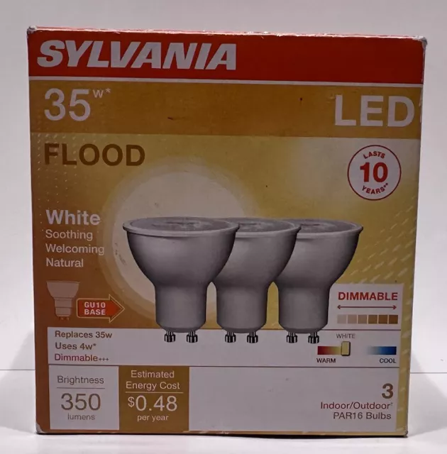 PAR16 Sylvania LED 35w LED Dimmable Light Bulbs  GU10 Base Box of 3