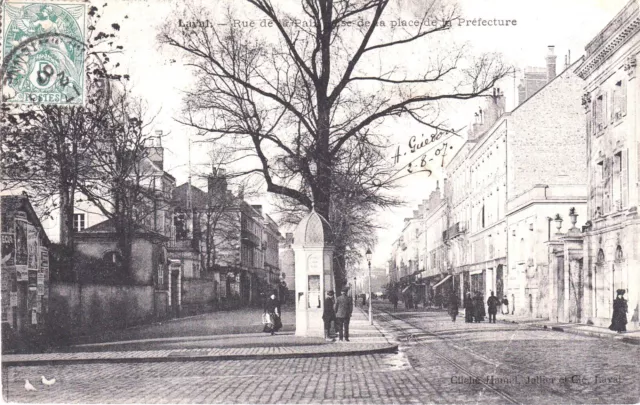* MAYENNE 53 * LAVAL - la rue de la Paix prise place Préfecture kiosque 2-8-1907