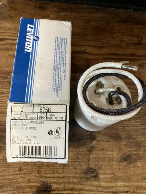 Leviton 8756 Porcelain Lampholder Mogul Base 4 KV Pulse Rated 1500W 600V NEW!!