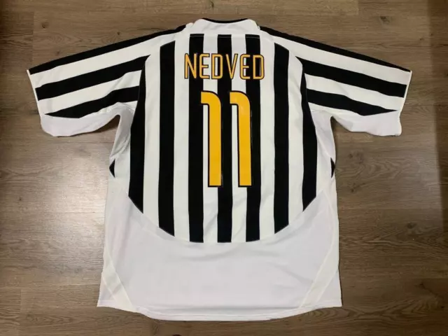 Juventus Italy 2003/2004 Home Football Shirt Jersey Size Xxl Pavel Nedved #11