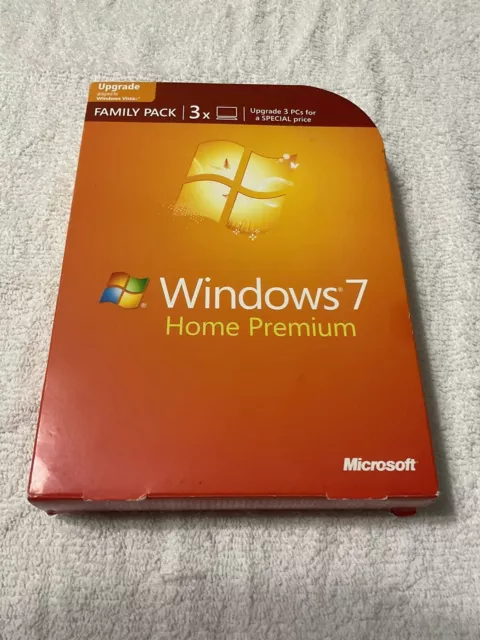 Microsoft Windows 7 Home Premium Upgrade Family Pack 2-Disc 3PC 32 & 64 bit