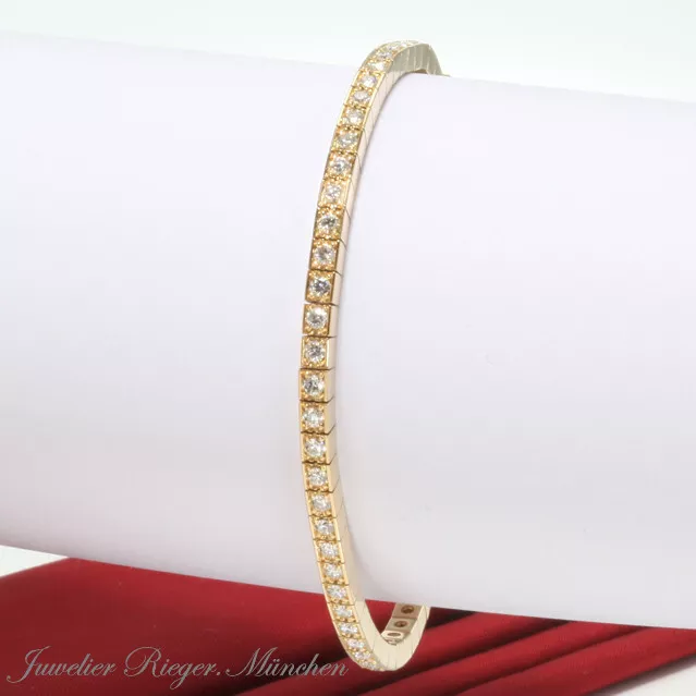 Cartier Armband Lanieres Gelbgold 750 Diamanten Brillanten Länge ca. 18 cm Gold