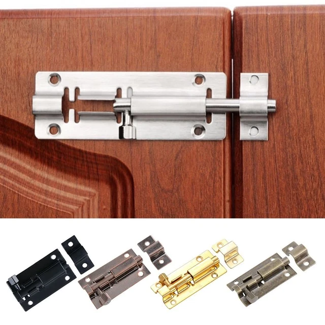 Door Bolts, 2 Pieces Stainless Steel Latch Sliding Door Lock, Surface Mounted Slide Bolt For All - View #2