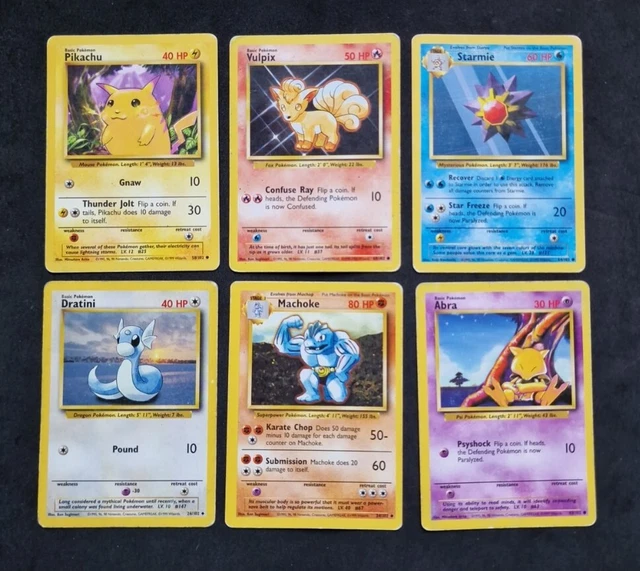 Pokémon x22 Unlimited Base Set 1999 WOTC Cards Bundle