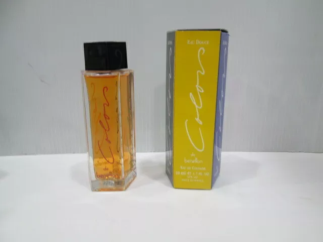 " BENETTON COLORS " Profumo Donna Eau De Cologne EDC 50ml Splash - Vintage