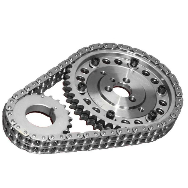Rollmaster Timing Set CS1230; Gold Series Double Roller, Adj Cam Gear for SBC