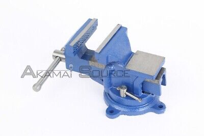 4" Bench Steel Vise with Anvil Swivel Locking Base Clamp Work Top Table Tool