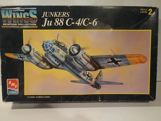 AMT ERTL JUNKERS Ju 88 C-4/C-6 WINGS Aviation Collection 1/72 Level 2 ...