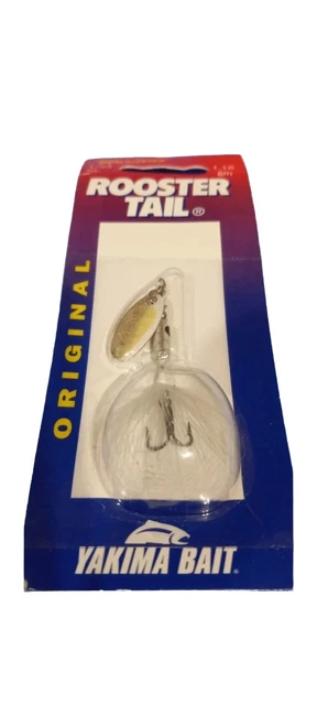 Rooster Tail Spinner Bait Trout 1/24oz #204 FWH White w/Fishscale Blade New RARE