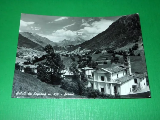 Cartolina Saluti da Lepreno - Serina - Scorcio panoramico 1955.