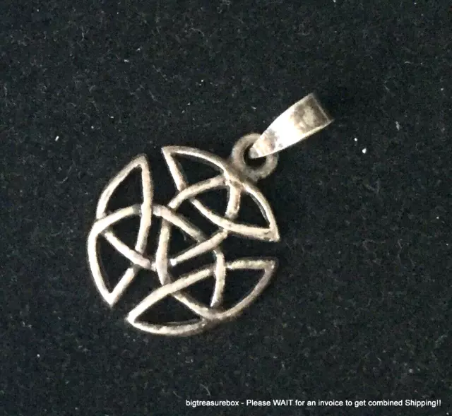 Vintage Necklace Pendant MARKED 925 STERLING SILVER Celtic Jewelry lot y