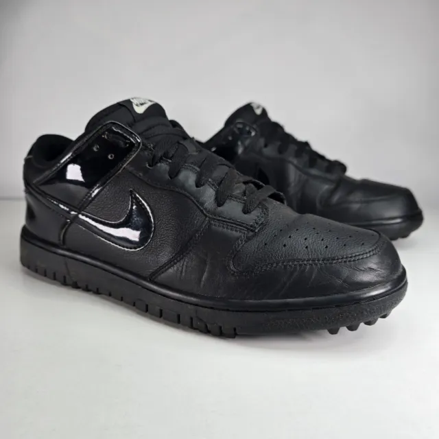 Nike Mens Air Force 1 Golf Shoes Trainers Size 10.5 Black Leather Lace Up