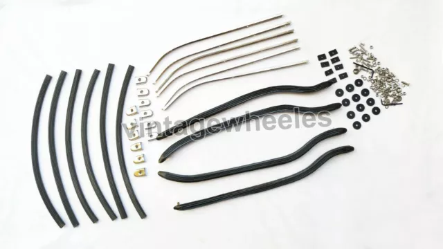 Lambretta Li Series 2 Black Floor Runner Kit Channel S.steel End Cap & Fixings 2